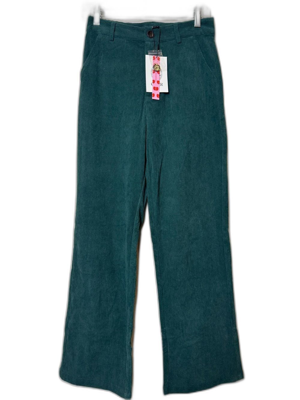 Cider Green Corduroy Women’s Straight-Leg Pants Hippie Festival sz S New w/ tag